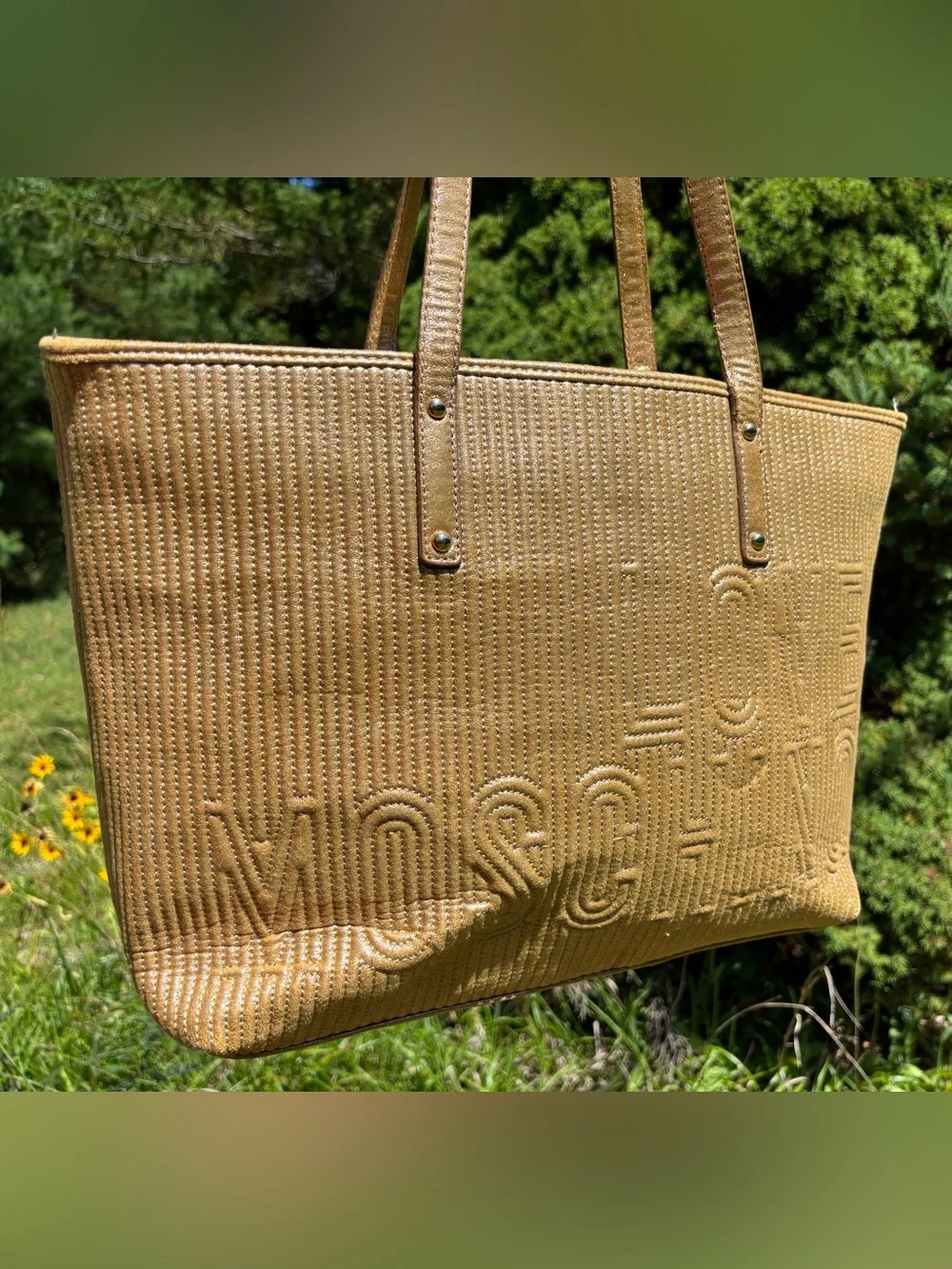 Love Moschino Gold Tote Bag